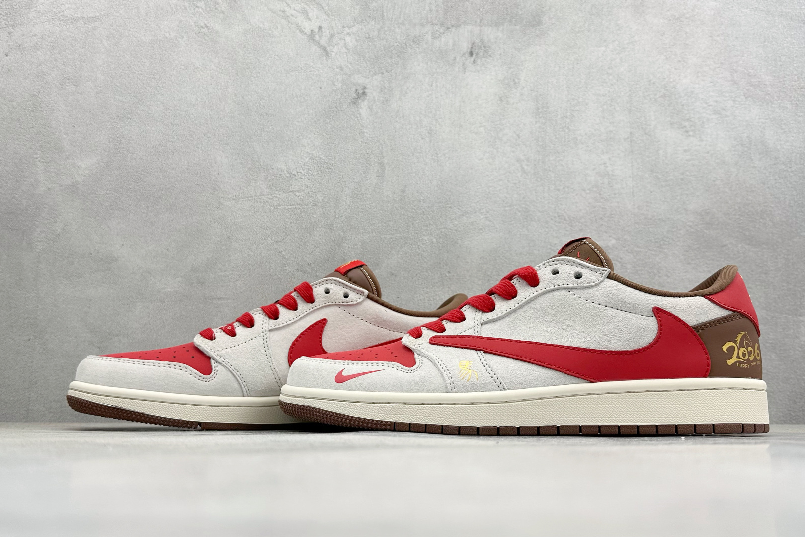 260 Air Jordan 1 Low AJ1 乔1 马年限定 高端定制 倒钩低帮复古篮球鞋 FC1688-248