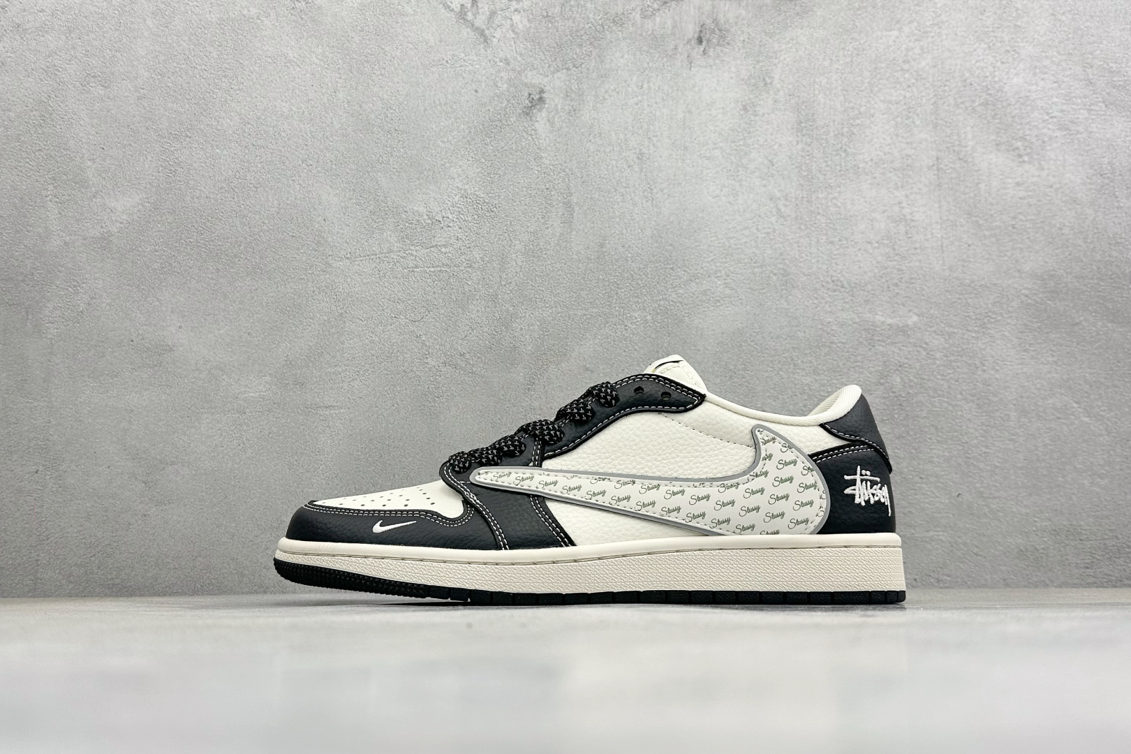 280 Air Jordan 1 Low AJ1 乔1 斯图西联名 高端定制 倒钩低帮复古篮球鞋 DM7866-125