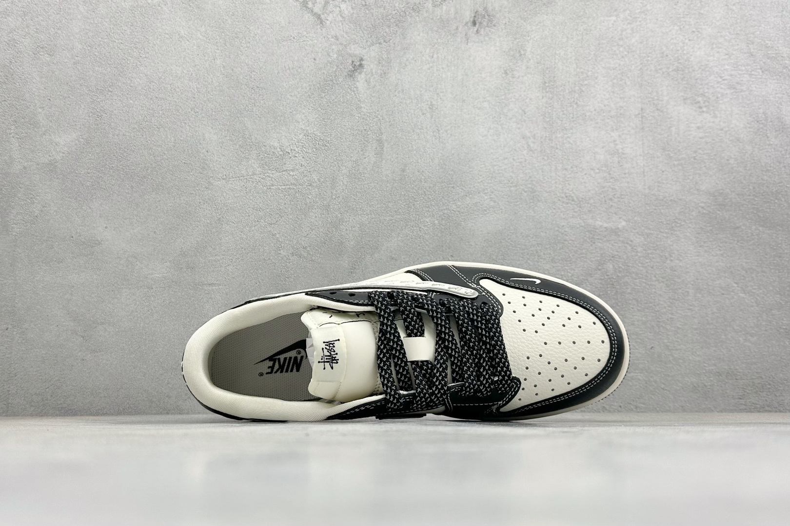 280 Air Jordan 1 Low AJ1 乔1 斯图西联名 高端定制 倒钩低帮复古篮球鞋 DM7866-125