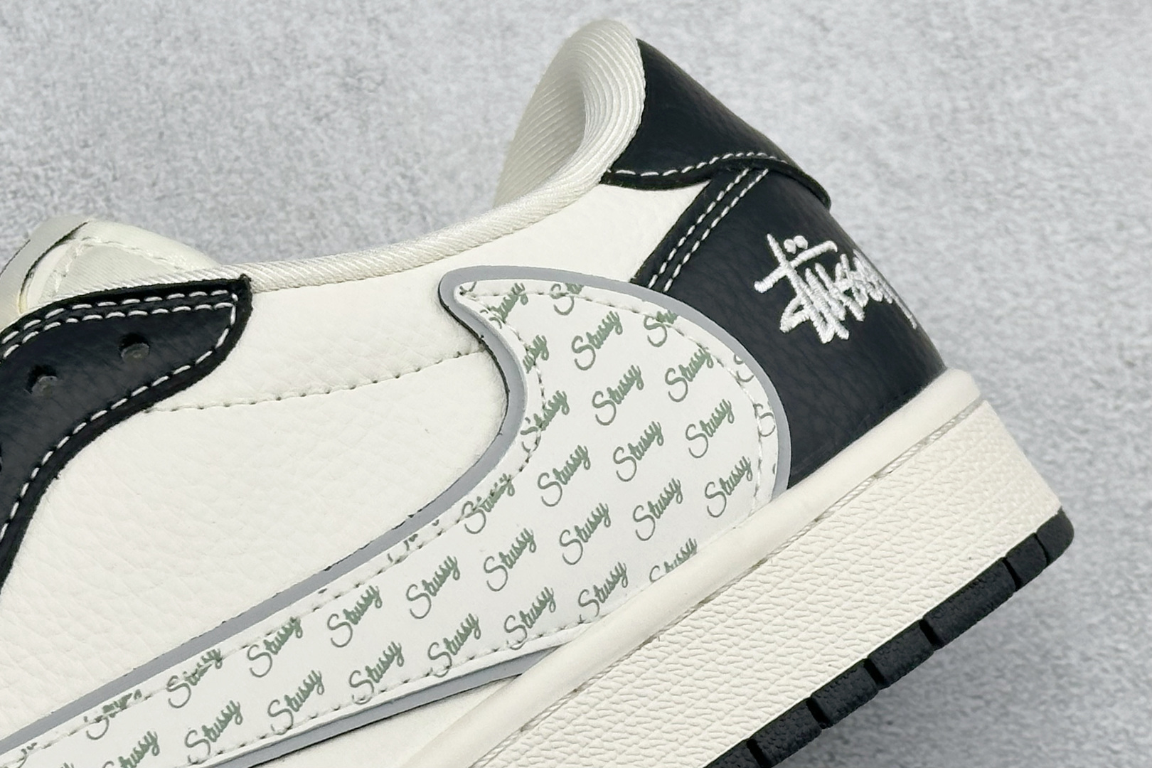 280 Air Jordan 1 Low AJ1 乔1 斯图西联名 高端定制 倒钩低帮复古篮球鞋 DM7866-125