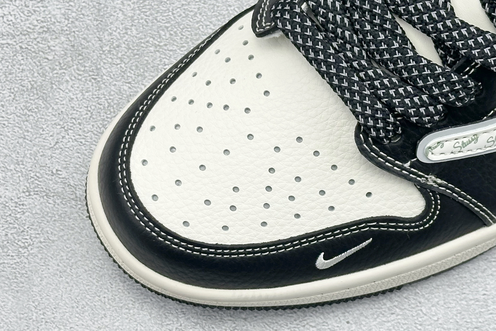 280 Air Jordan 1 Low AJ1 乔1 斯图西联名 高端定制 倒钩低帮复古篮球鞋 DM7866-125