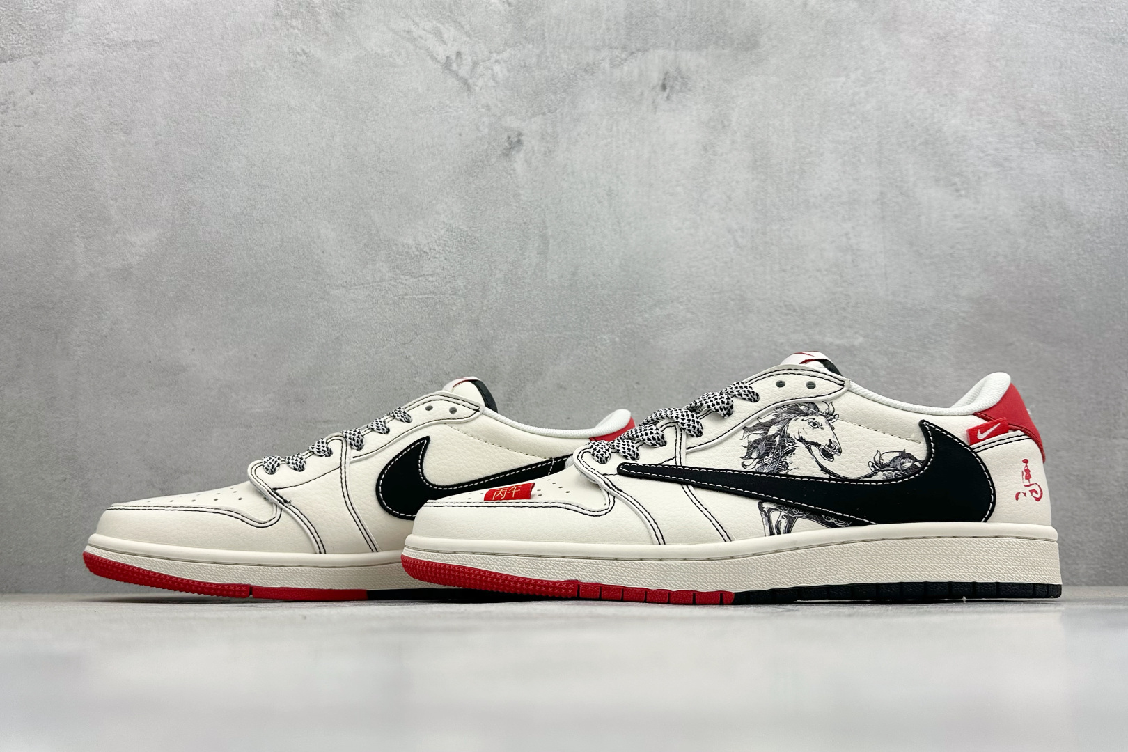 Air Jordan 1 Low AJ1 乔1 马年限定 高端定制 倒钩低帮复古篮球鞋 CX5050-Y70