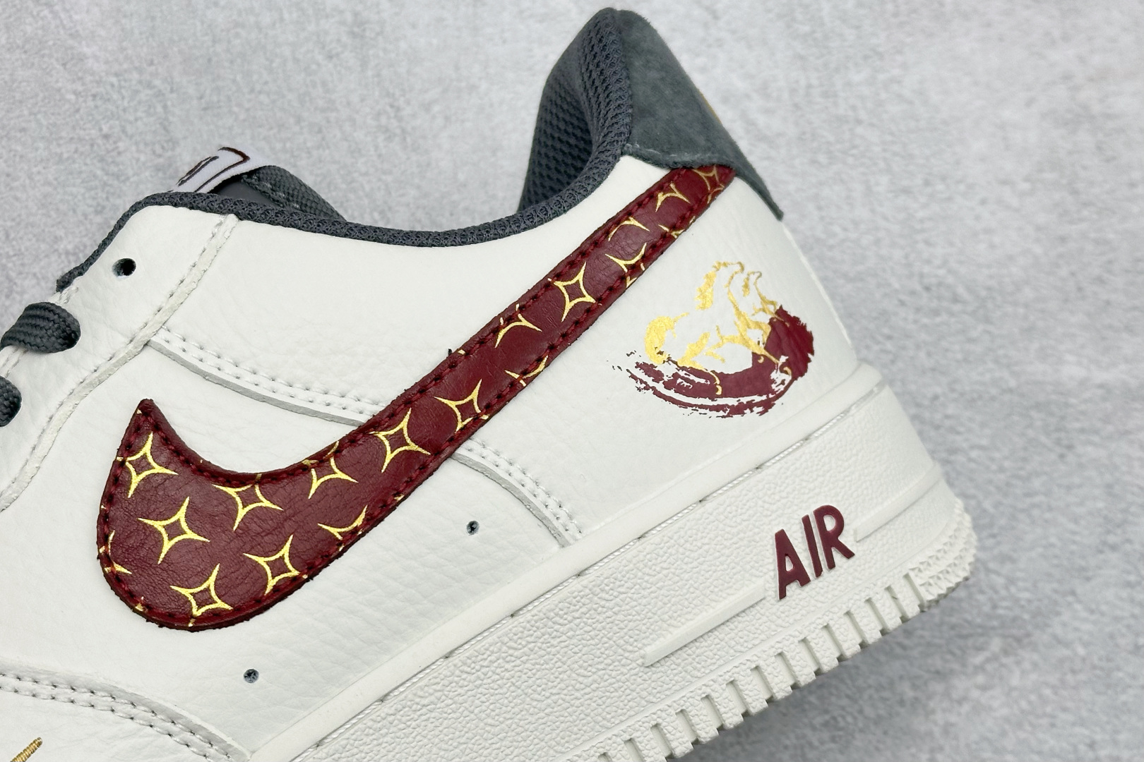 SC版Nike Air Force 1'07 Low 马年联名 云白绛金 空军一号低帮休闲板鞋 NH0601-507