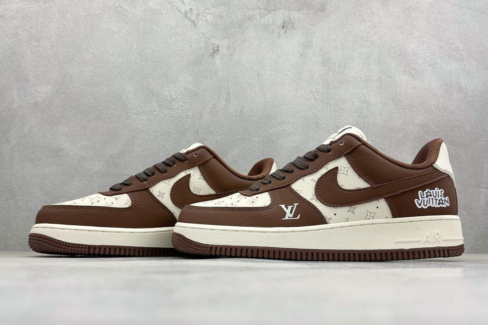 SC版Nike Air Force 1'07 Low 联名 棕酪印花 空军一号低帮休闲板鞋 DF0188-127
