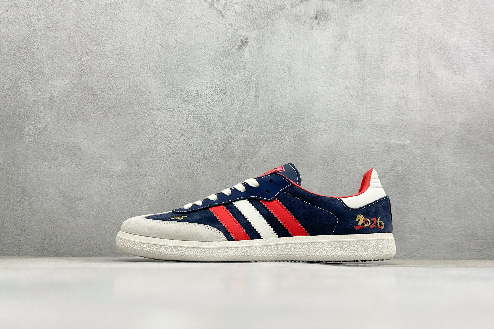 马年新款海外定制限量发售 Adidas Originals SAMBA OG“马年联名限定-藏蓝” LX0908