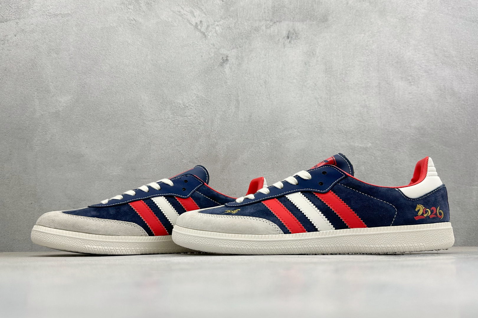 马年新款海外定制限量发售 Adidas Originals SAMBA OG“马年联名限定-藏蓝” LX0908
