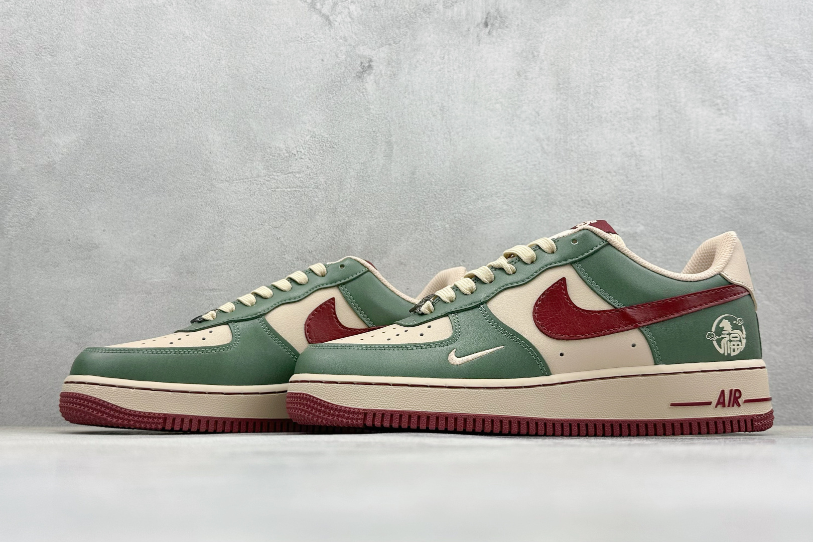 SC版Nike Air Force 1'07 Low 马年限定 翠绿杏红 空军一号低帮休闲板鞋 NH0601-518