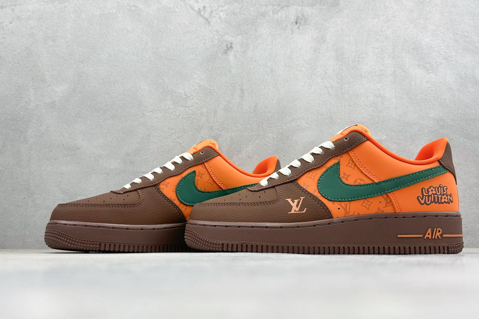 SC版Nike Air Force 1'07 Low 联名 橙棕雅绿 空军一号低帮休闲板鞋 DF0188-126