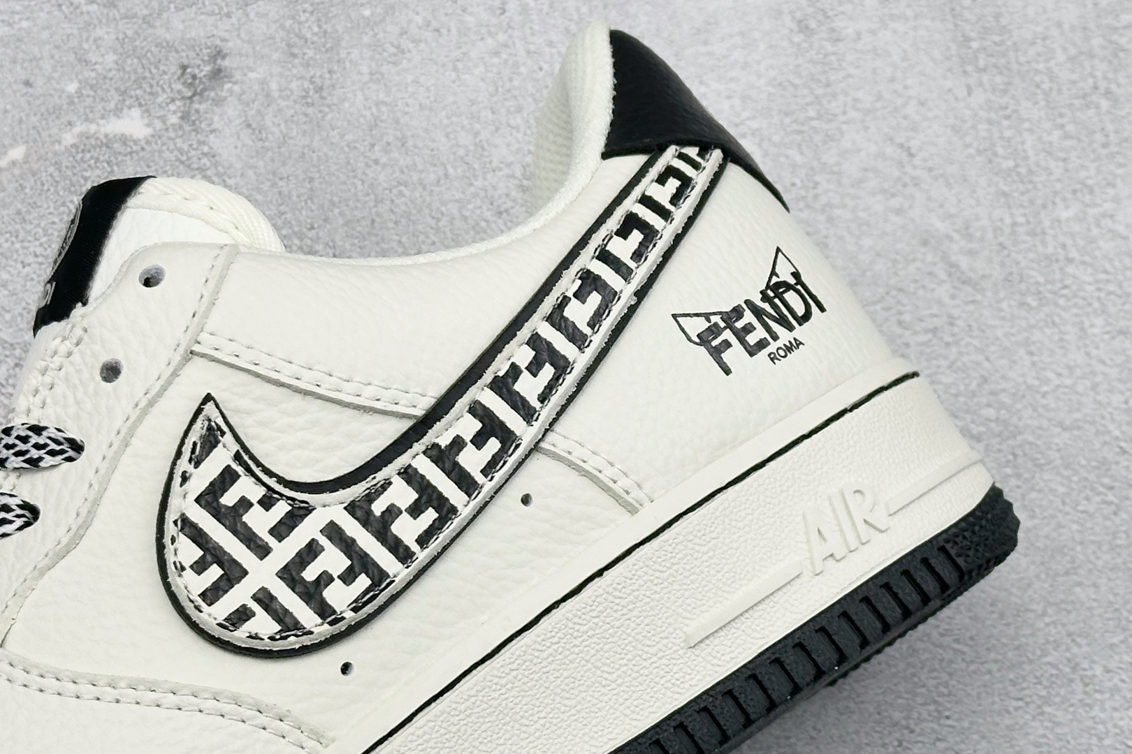 260 SC版Nike Air Force 1'07 Low 芬迪联名 奶霜墨纹 空军一号低帮休闲板鞋 XY9025-020