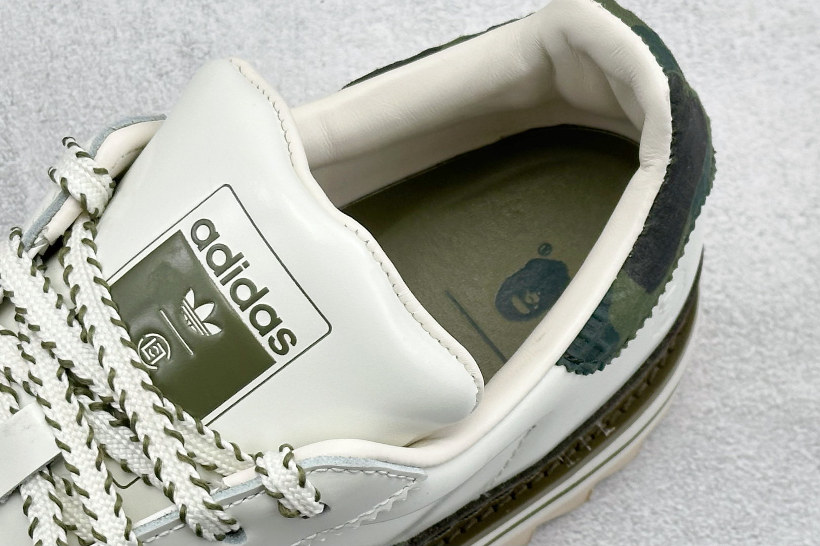 380 PK版Adidas CLX BAPE SUPERBY E 陈冠希联名 锯齿休闲板鞋 KJ1473