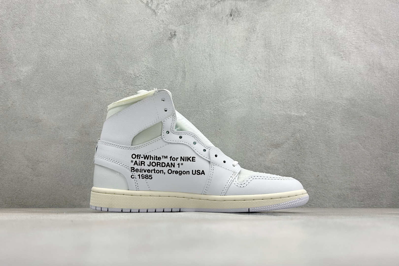 F版OFF-WHITE × Jordan Air Jordan 1 High White the ten 白蓝 欧洲限定 AQ0818-100