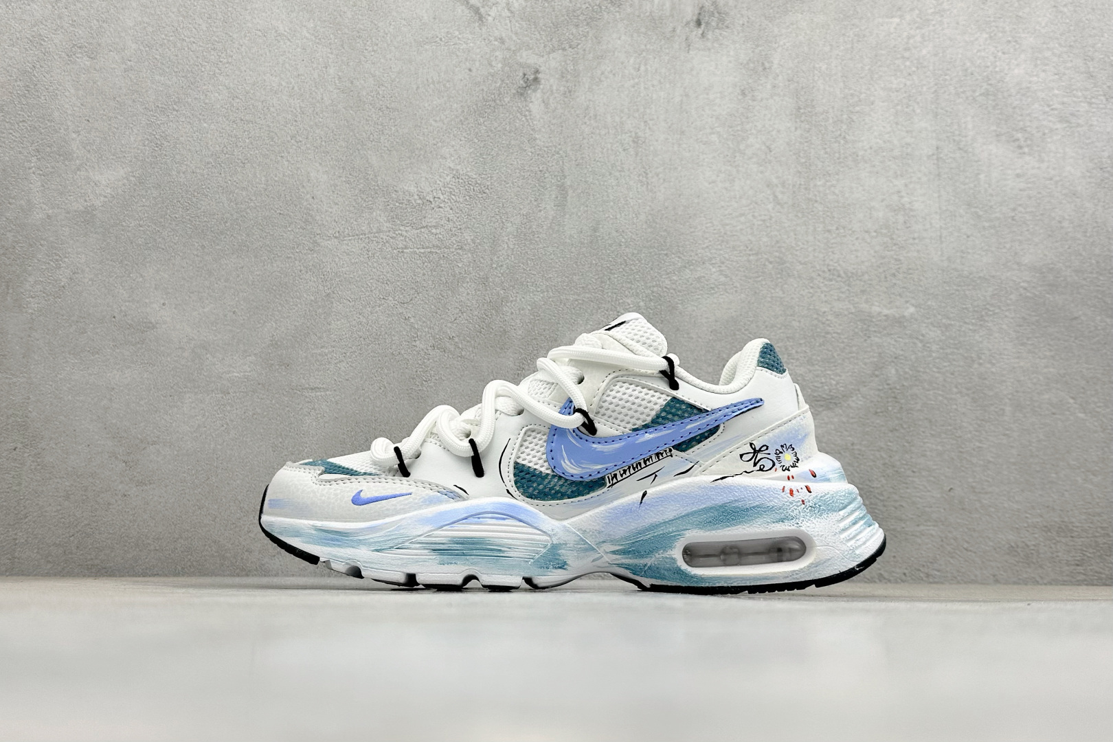 Nike Air Max Fusion 樱花天使 双层 少女心 复古经典 潮流时尚 舒适百搭 低帮跑步鞋 CJ1671-100