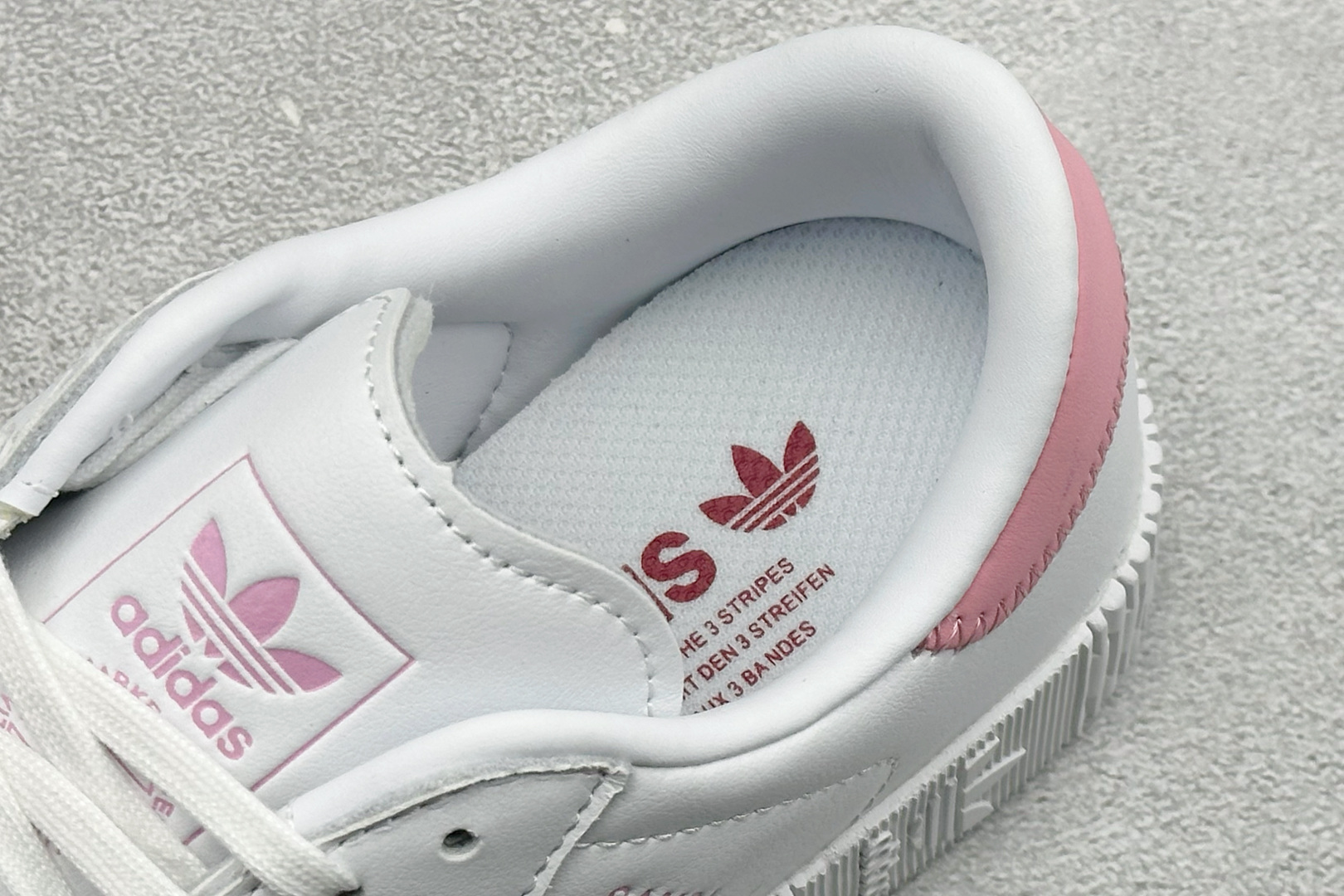 XH版Adidas originals Sambarose 桑巴增高舒适耐磨防滑低帮板鞋 FU7456