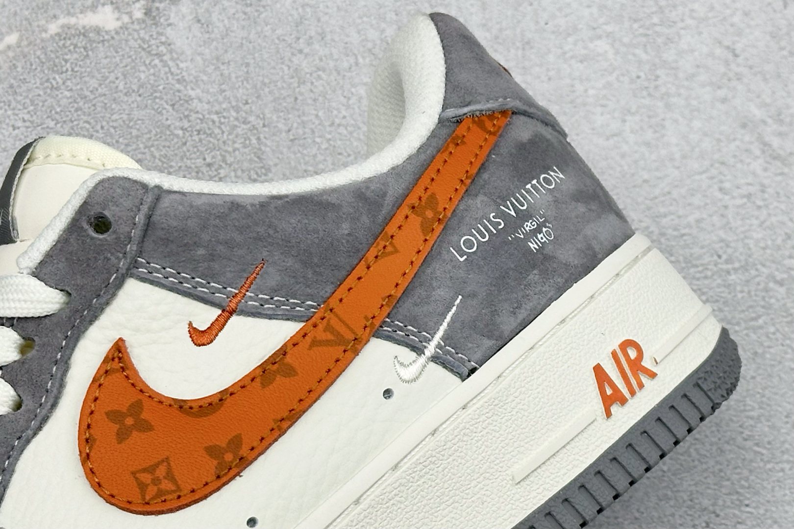 SC版Nike Air Force 1'07 Low 灰橙私藏 空军一号低帮休闲板鞋 DC9486-109