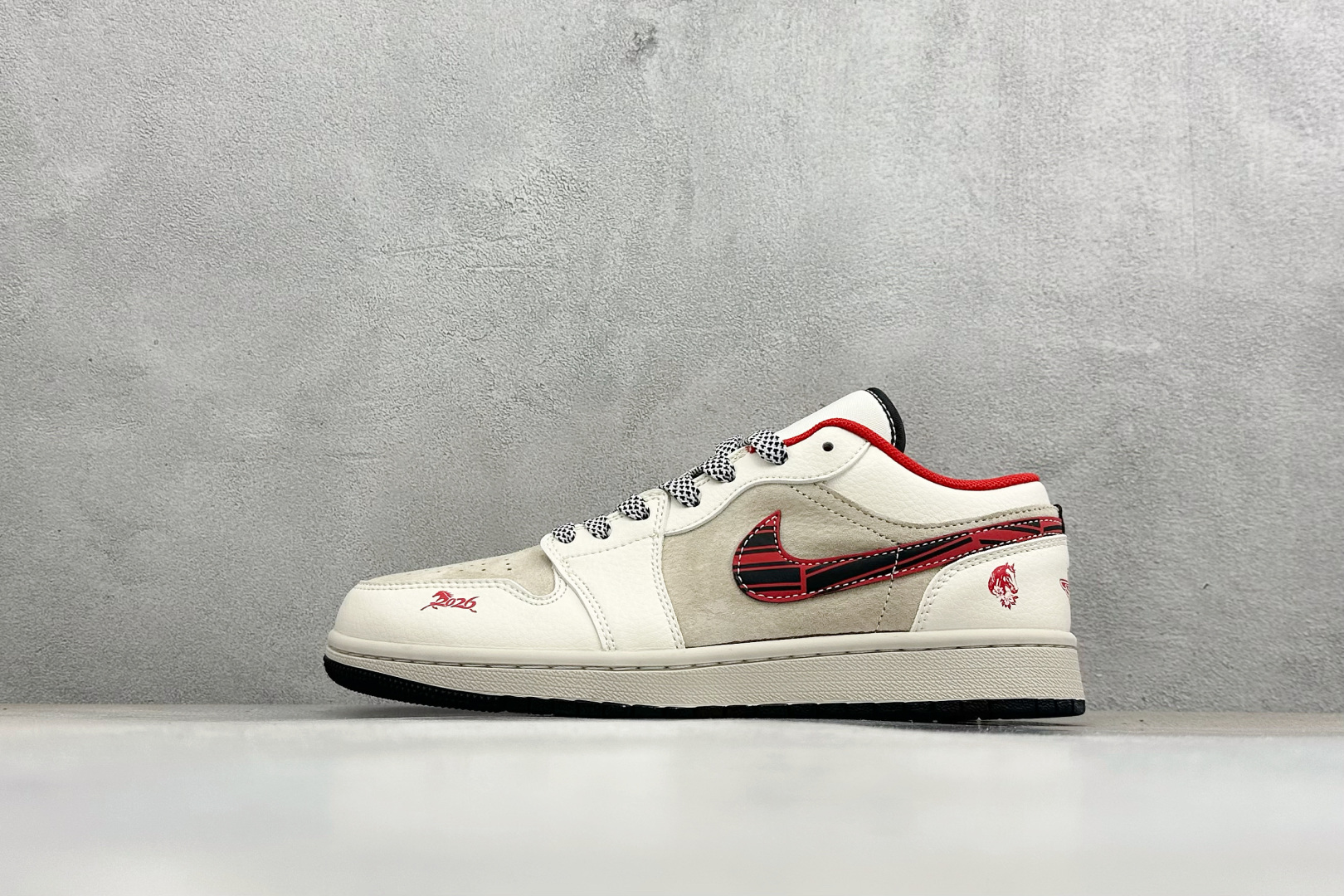 福利特价 Air Jordan 1 Low AJ1 乔1 联名 高端定制 低帮复古篮球鞋#定制皮料 原厂