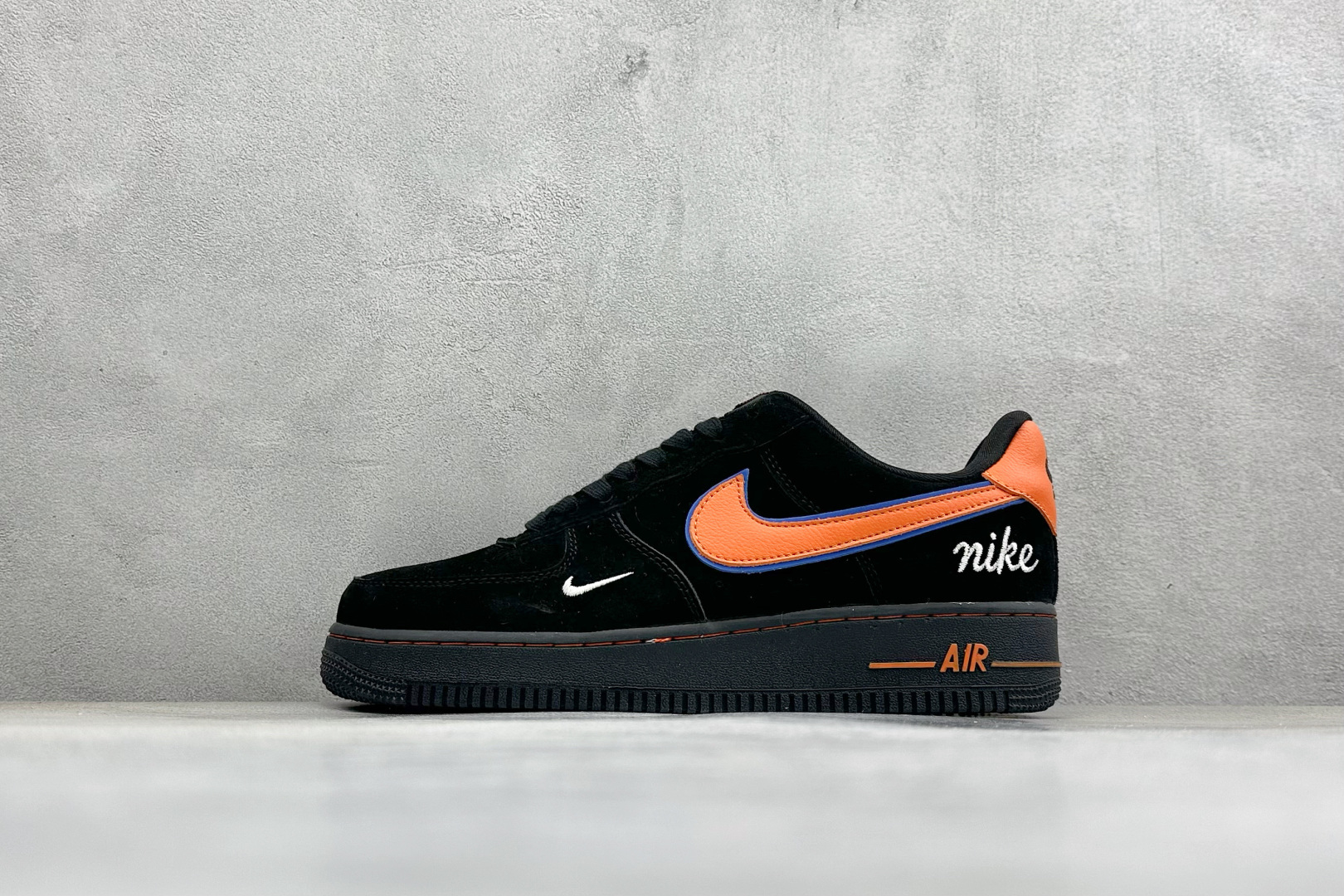 260 SC版Nike Air Force 1'07 Low 黑麂橙勾 空军一号低帮休闲板鞋 FV3694-109
