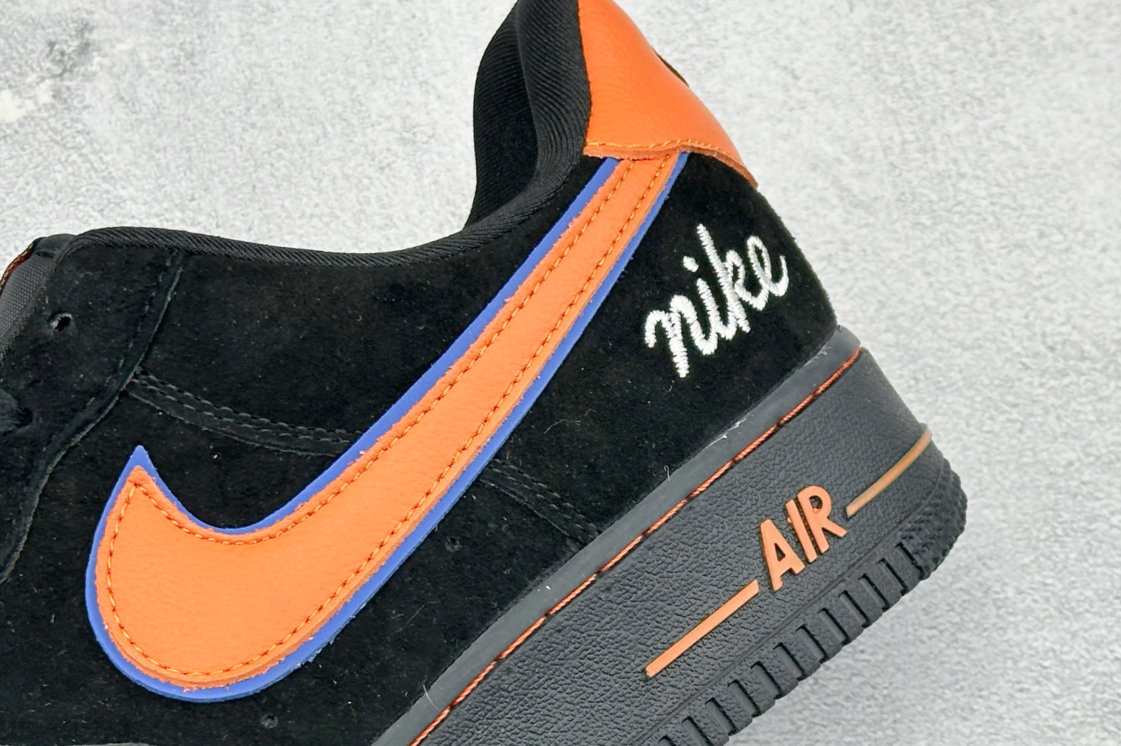 260 SC版Nike Air Force 1'07 Low 黑麂橙勾 空军一号低帮休闲板鞋 FV3694-109