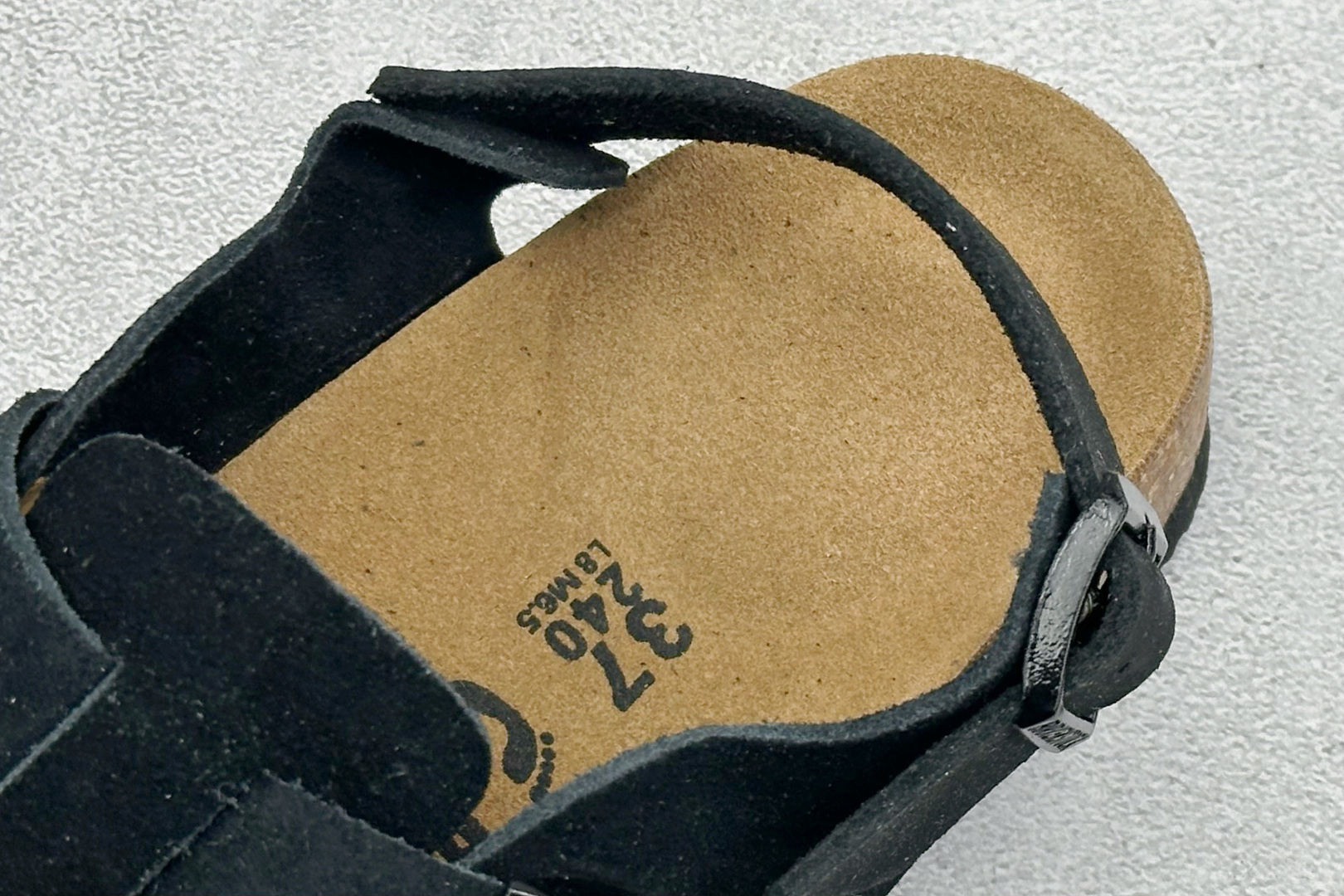 170 Birkenstock Boston 勃肯绒面金属针扣软木底包头拖鞋 1028337