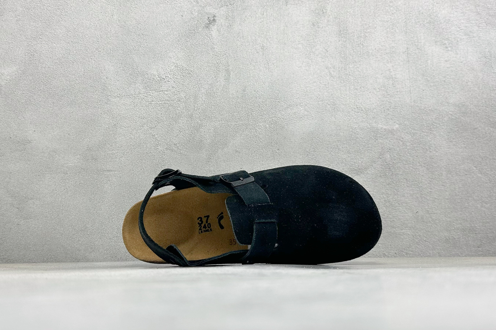 170 Birkenstock Boston 勃肯绒面金属针扣软木底包头拖鞋 1028337