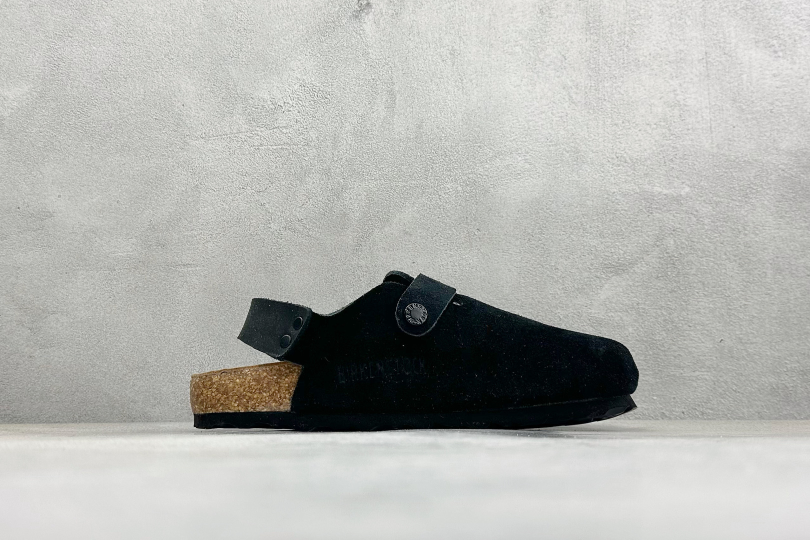 170 Birkenstock Boston 勃肯绒面金属针扣软木底包头拖鞋 1028337