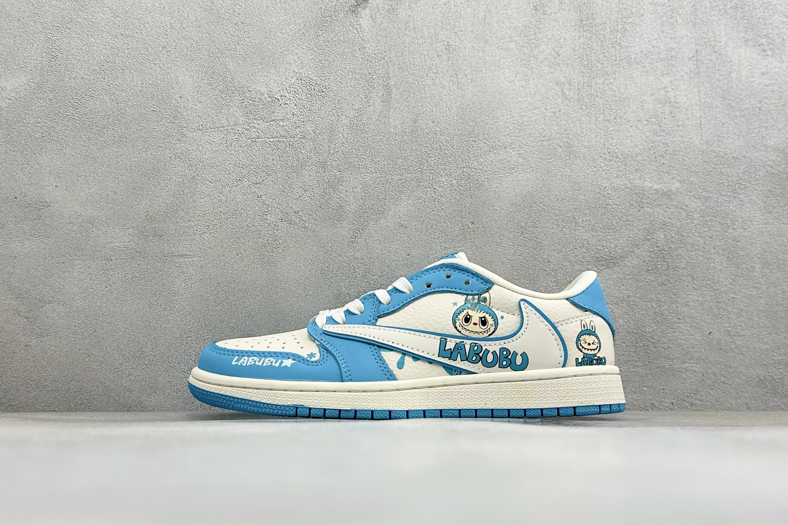 福利特价 Air Jordan 1 Low AJ1 乔1 拉布布联名 高端定制 低帮倒钩复古篮球鞋 #定制皮料 原厂3D