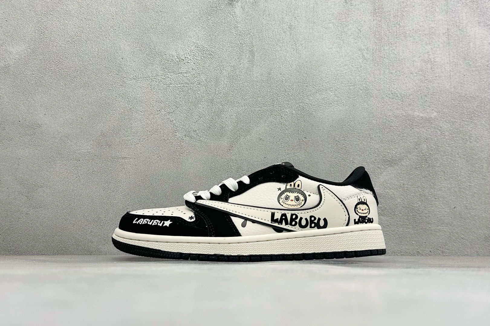 福利特价 Air Jordan 1 Low AJ1 乔1 拉布布联名 高端定制 低帮倒钩复古篮球鞋 #定制皮料 原厂3D