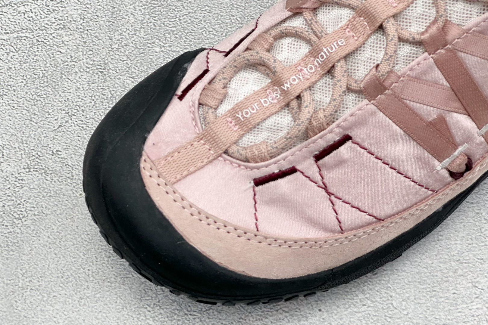 M版可隆KOLON SPORT ROAM VARY女款户外芭蕾风抓地透湿赤足休闲鞋 货号：LKFH6AT224-PK 尺