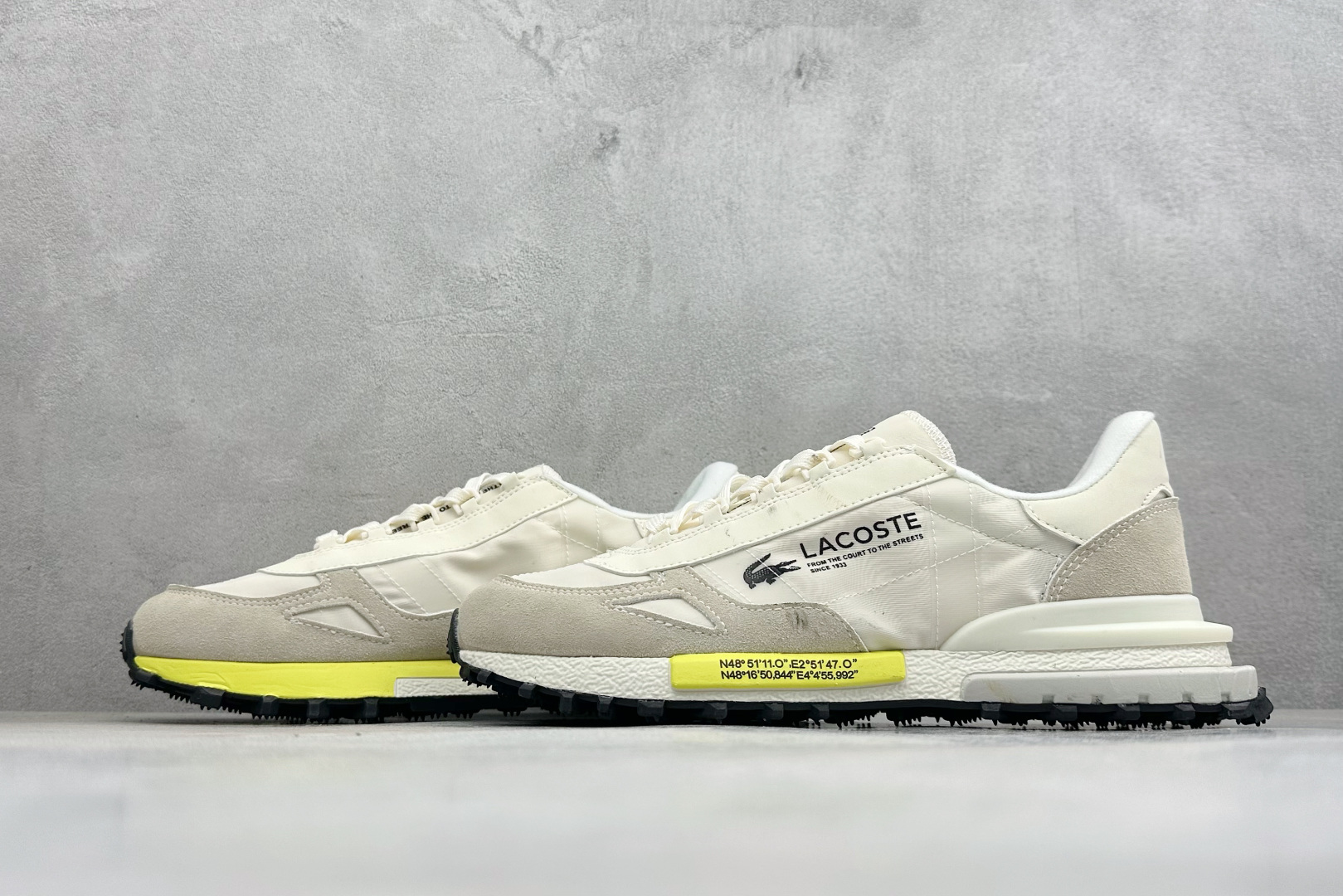 LACOSTE法国鳄鱼 织物牛剖层革 圆头系带 低帮 生活休闲鞋 尺码：40-45 