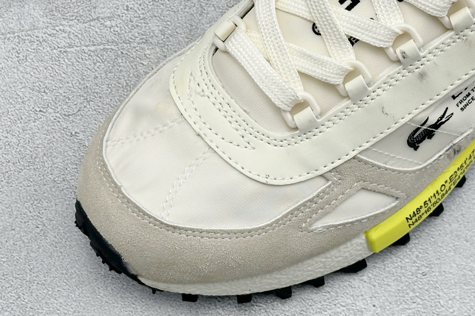 LACOSTE法国鳄鱼 织物牛剖层革 圆头系带 低帮 生活休闲鞋 尺码：40-45 