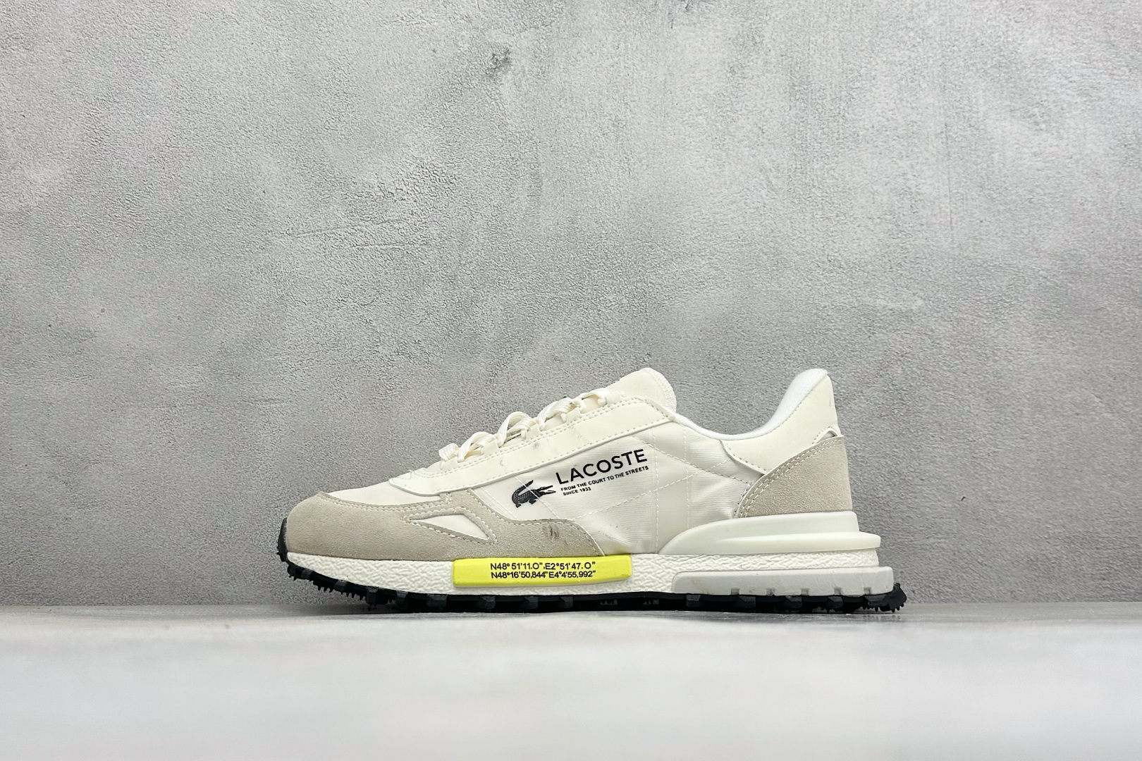 LACOSTE法国鳄鱼 织物牛剖层革 圆头系带 低帮 生活休闲鞋 尺码：40-45 