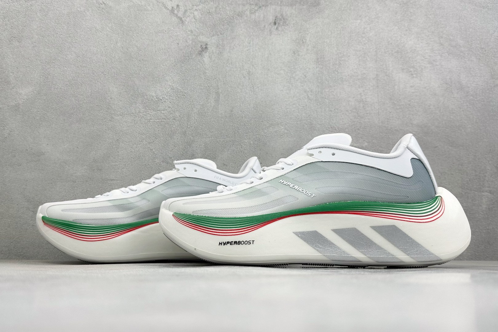 JF版Adidas HyperBoost Edge M 世界杯联名 阿迪爆米花透气缓震跑步鞋 货号：LC1126 尺码：