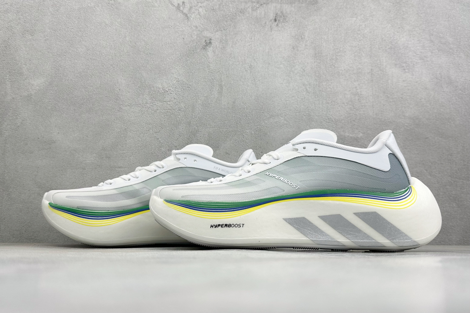 JF版Adidas HyperBoost Edge M 世界杯联名 阿迪爆米花透气缓震跑步鞋 货号：LC1125 尺码：