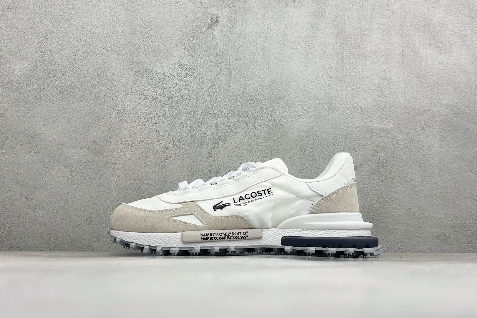 LACOSTE法国鳄鱼 织物牛剖层革 圆头系带 低帮 生活休闲鞋 尺码：40-45 