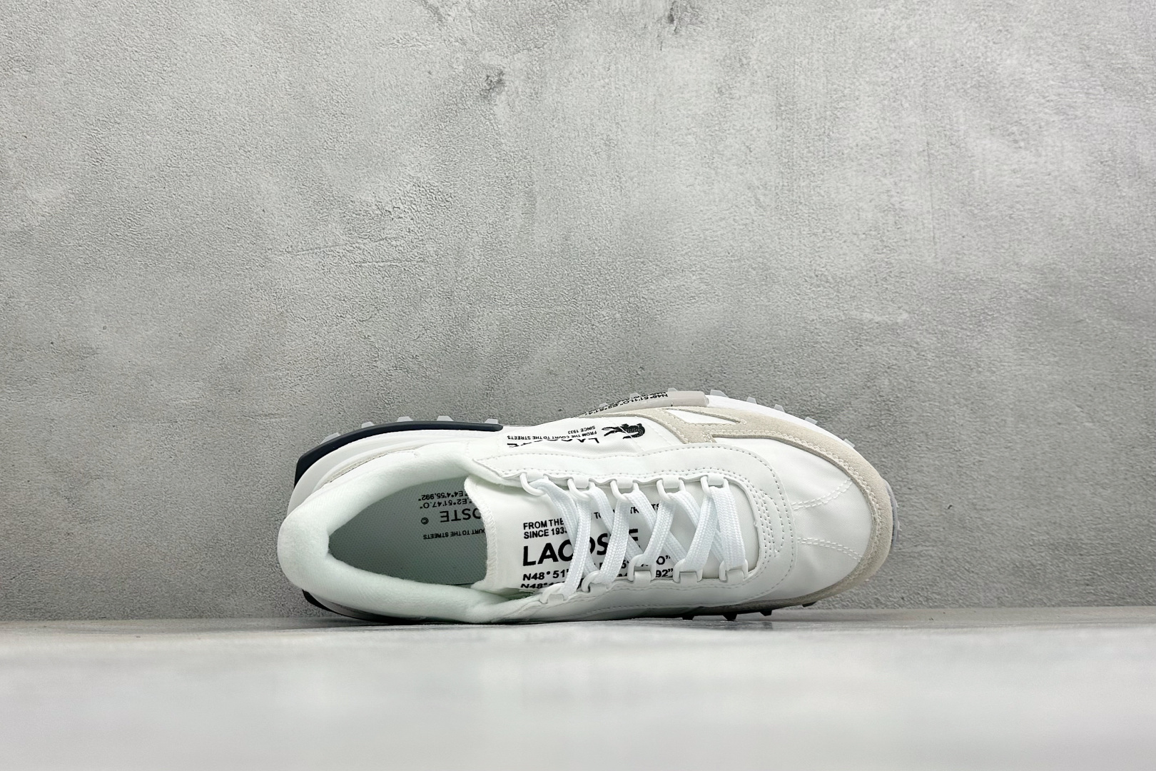 LACOSTE法国鳄鱼 织物牛剖层革 圆头系带 低帮 生活休闲鞋 尺码：40-45 