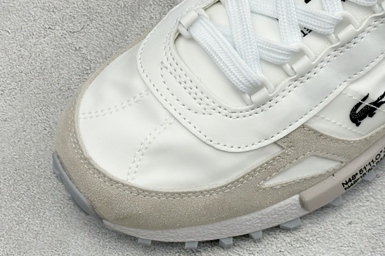 LACOSTE法国鳄鱼 织物牛剖层革 圆头系带 低帮 生活休闲鞋 尺码：40-45 