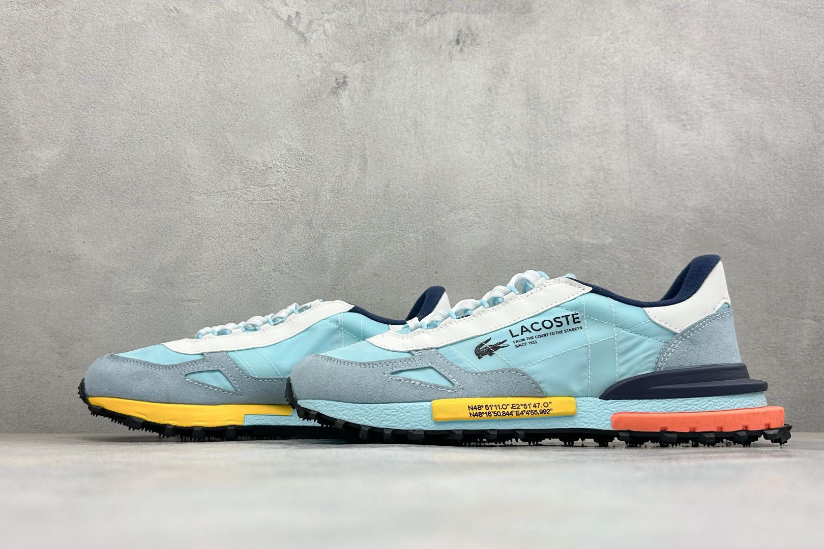 LACOSTE法国鳄鱼 织物牛剖层革 圆头系带 低帮 生活休闲鞋 尺码：40-45 