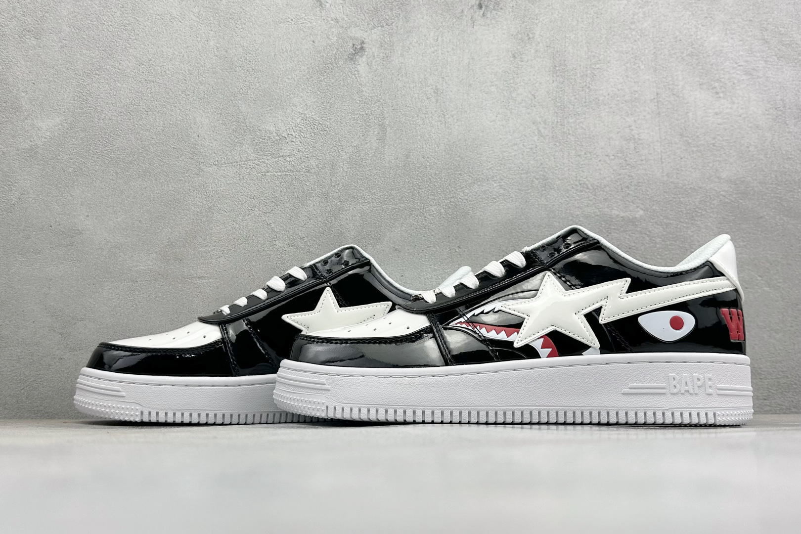 福利特价 Bape Star To Low 纯原配色明星同款 经典猿人头空军低帮运动休闲板鞋 货号：1G80-191-0