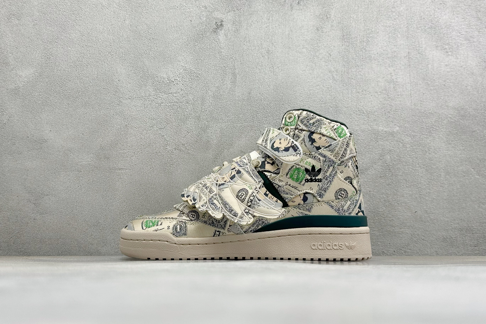 Jeremy Scott x adidas originals FORUM MONEY LO 满印纸钞 耐磨轻便 高帮 