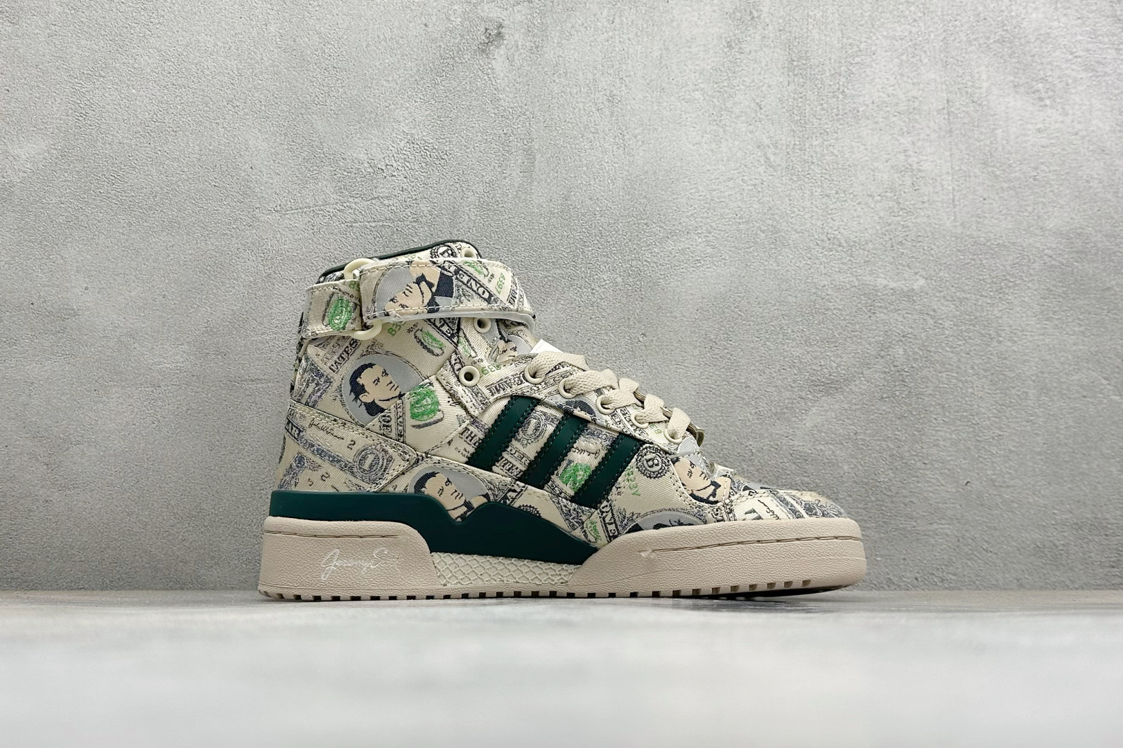 Jeremy Scott x adidas originals FORUM MONEY LO 满印纸钞 耐磨轻便 高帮 Jeremy Scott x adidas originals FORUM MONEY LO 满印纸钞 耐磨轻便 高帮