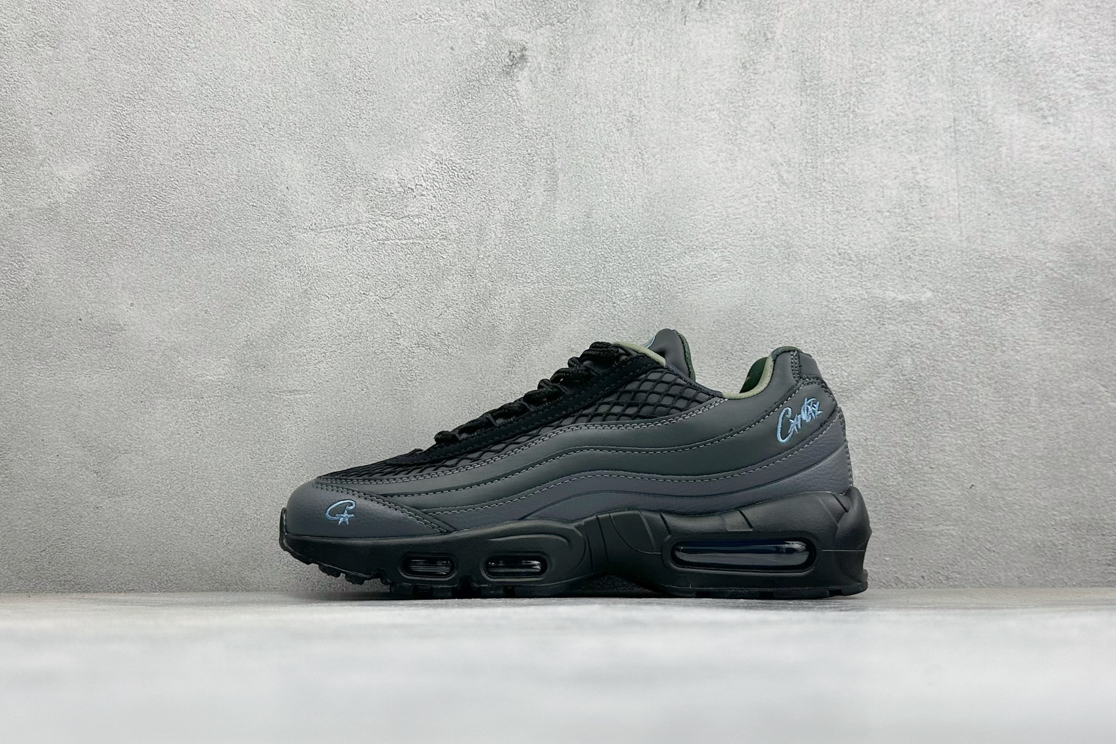 Corteiz x Nike Air Max 95 SP "Aegean Storm"系列低帮气垫百搭休闲运动慢跑鞋 平