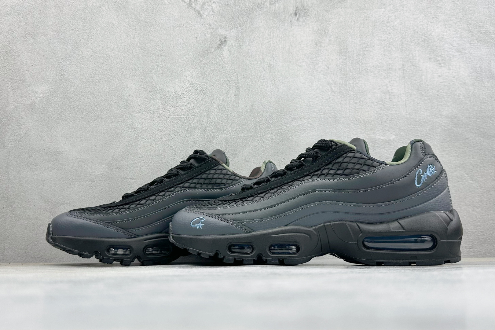 Corteiz x Nike Air Max 95 SP "Aegean Storm"系列低帮气垫百搭休闲运动慢跑鞋 平