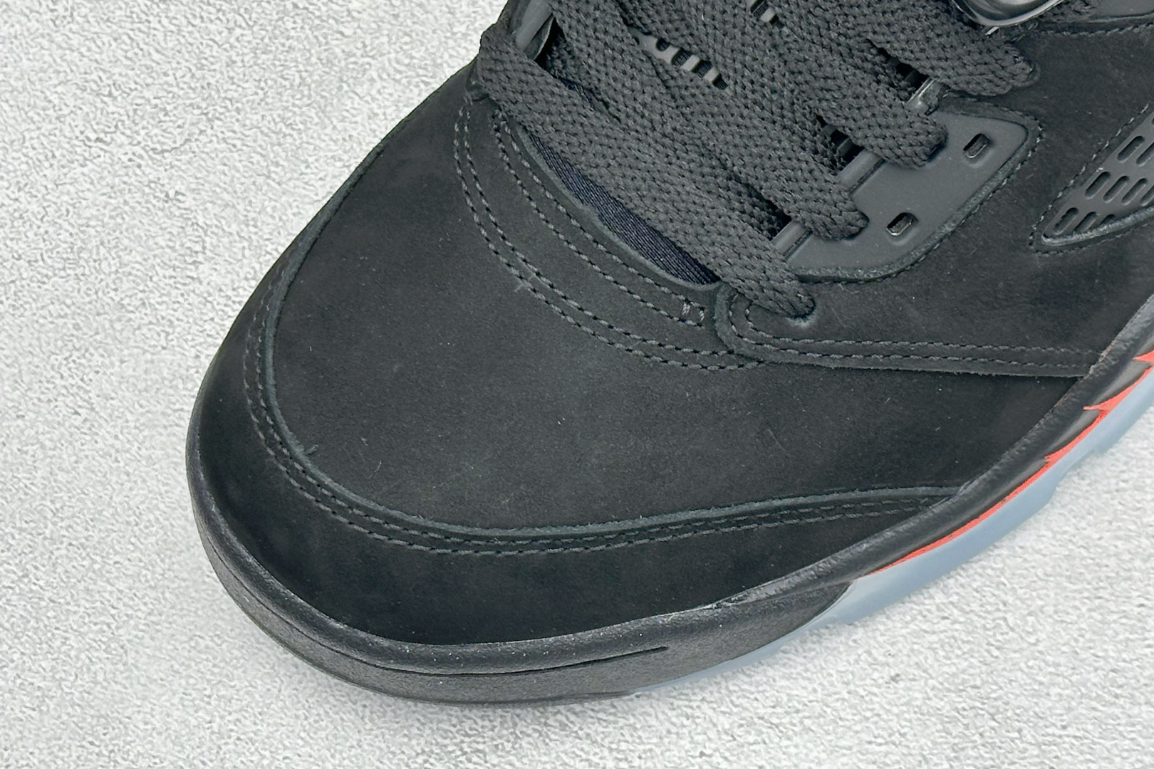 F版Air Jordan 5 Retro OG AJ5 乔5万圣节 #整鞋以黑色为主鞋面，中底火焰纹路；侧身23logo