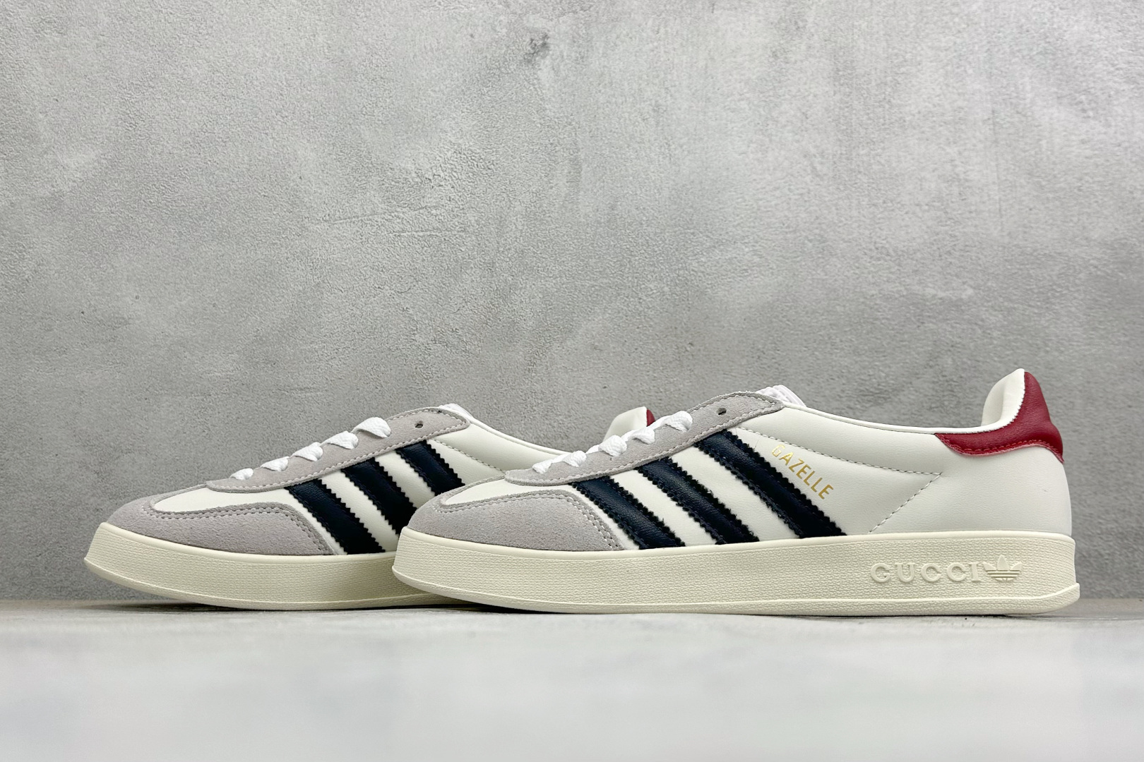 Gucci x Adidas Originals Gazelle INdoor 古驰联名 阿迪达斯 三叶草休闲防滑耐磨低
