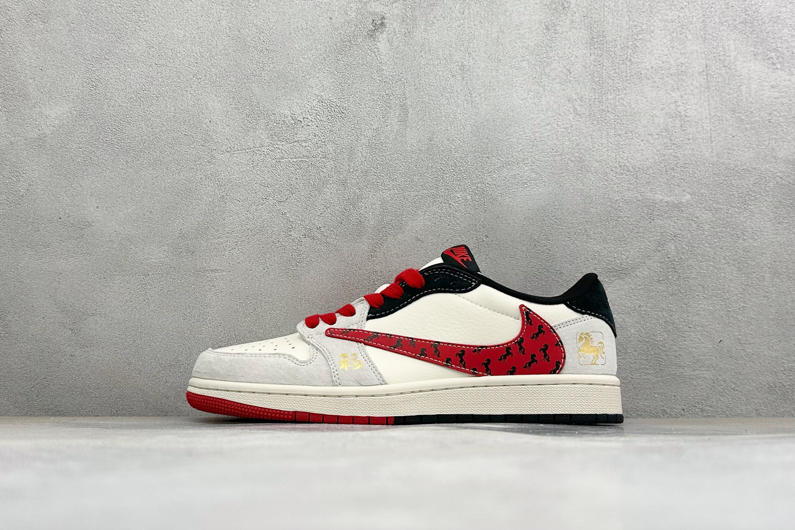 福利特价 Air Jordan 1 Low AJ1 乔1 联名 高端定制 倒钩低帮复古篮球鞋 #定制皮料 原厂3D打印 