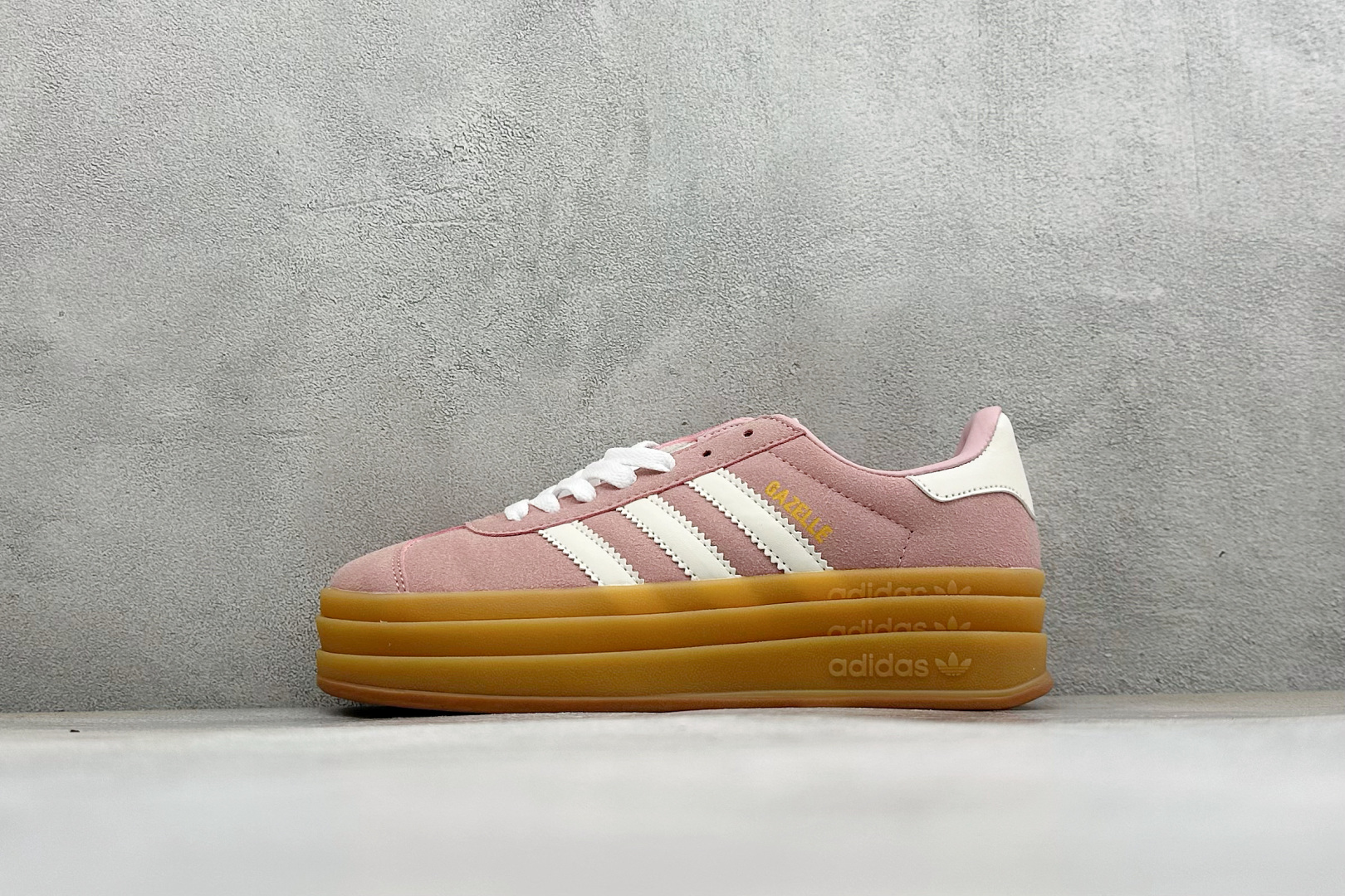 福利特价 Adidas Originals Gazelle Bold 三叶草厚底休闲防滑耐磨低帮板鞋 #原厂原数据版型 