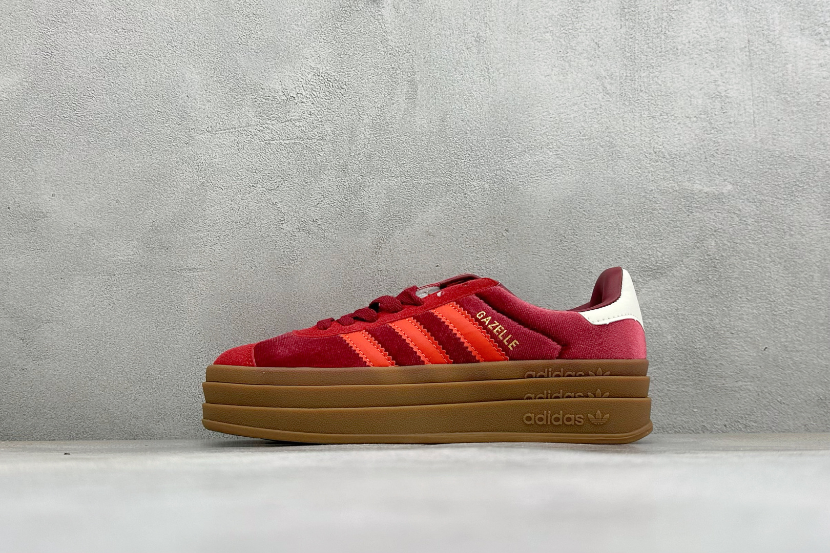福利特价 Adidas Originals Gazelle Bold 三叶草厚底休闲防滑耐磨低帮板鞋 #原厂原数据版型 
