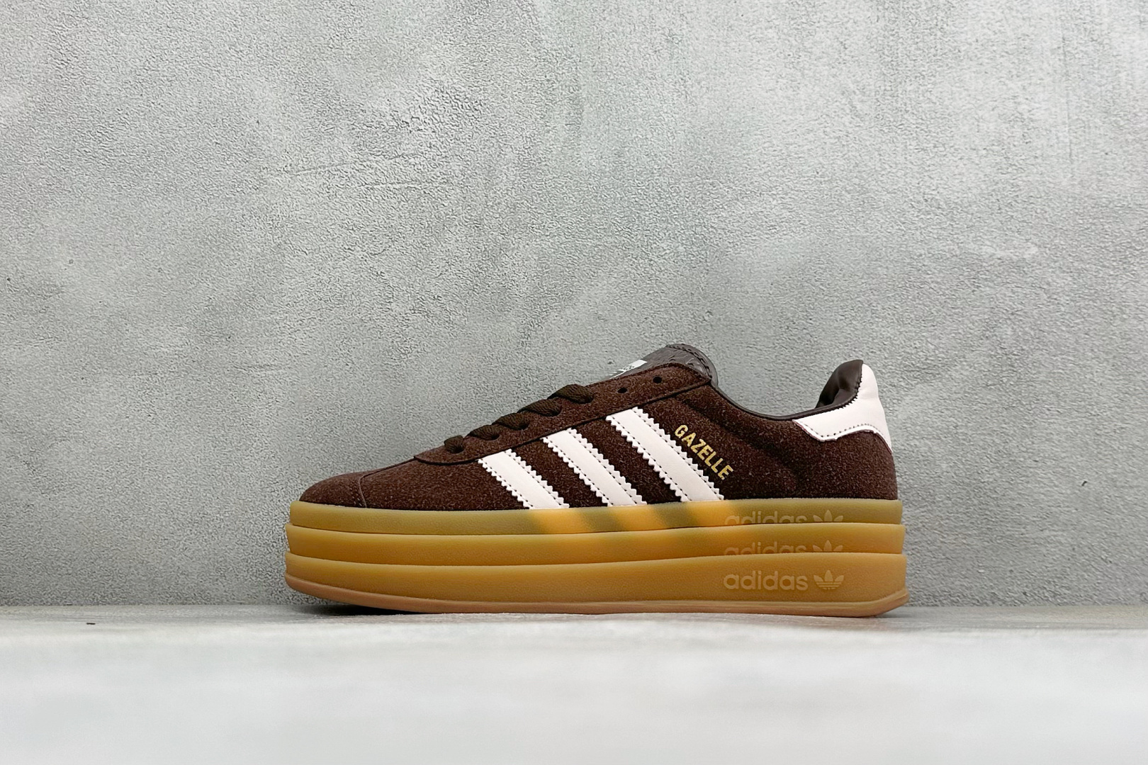 福利特价 Adidas Originals Gazelle Bold 三叶草厚底休闲防滑耐磨低帮板鞋 #原厂原数据版型 