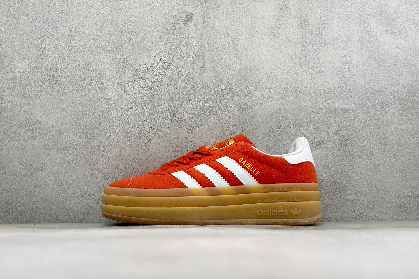 福利特价 Adidas Originals Gazelle Bold 三叶草厚底休闲防滑耐磨低帮板鞋 #原厂原数据版型 