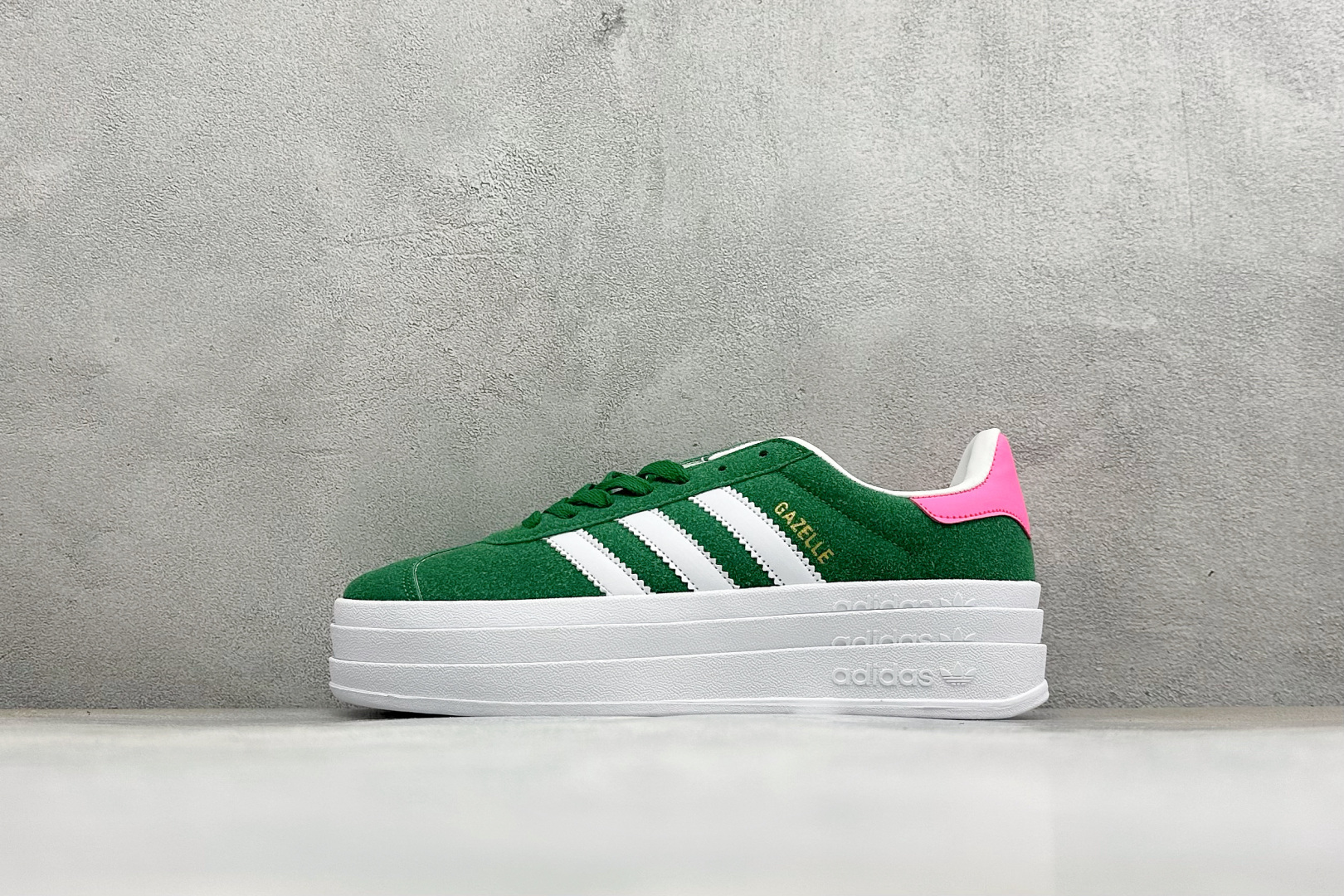 福利特价 Adidas Originals Gazelle Bold 三叶草厚底休闲防滑耐磨低帮板鞋 #原厂原数据版型 