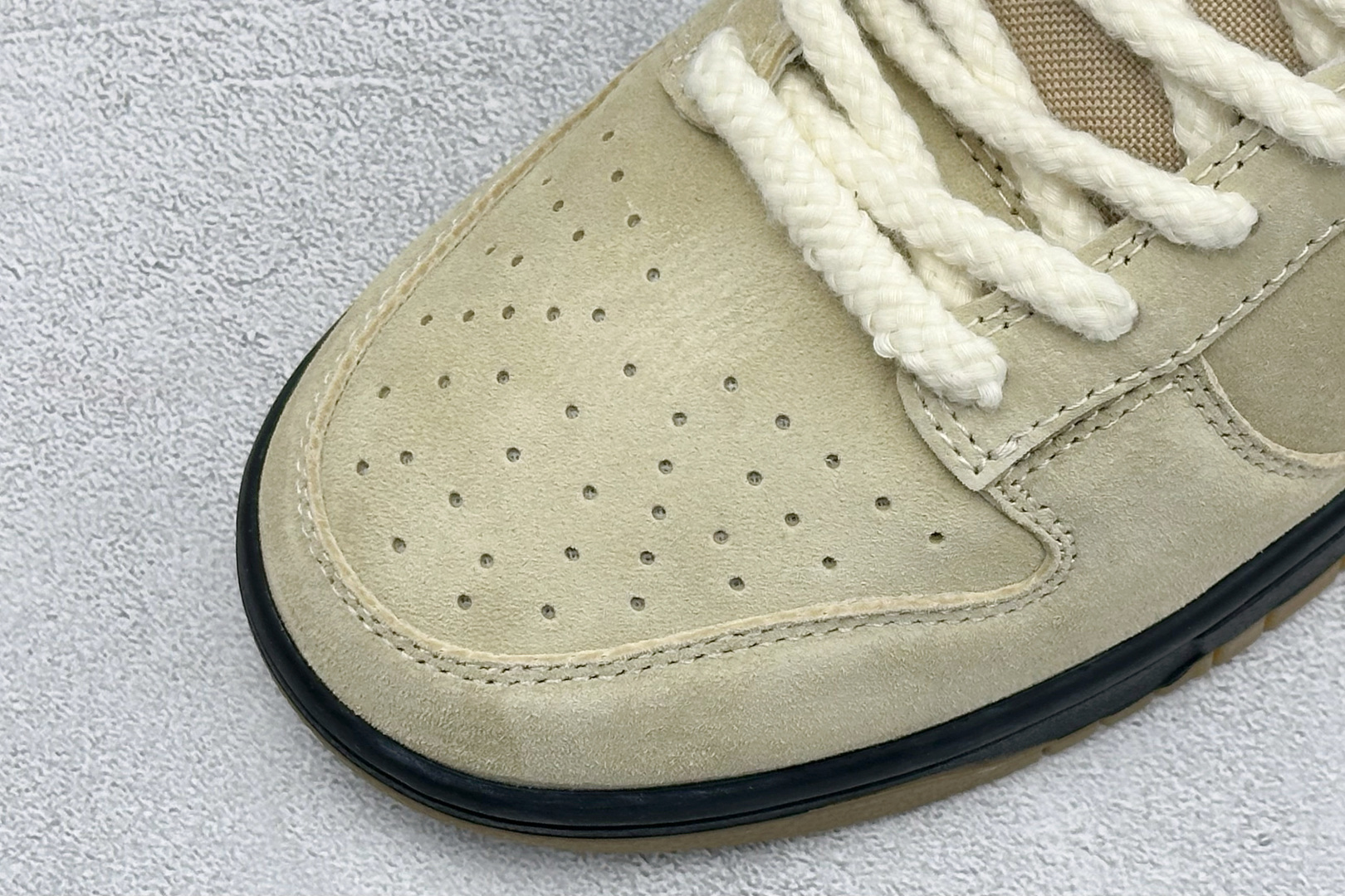 K版Nike SB Dunk Low 卡其黑灰勾 低帮休闲板鞋 #定制鞋盒 超高清洁度 皮料切割干净无任何毛边 细节完美